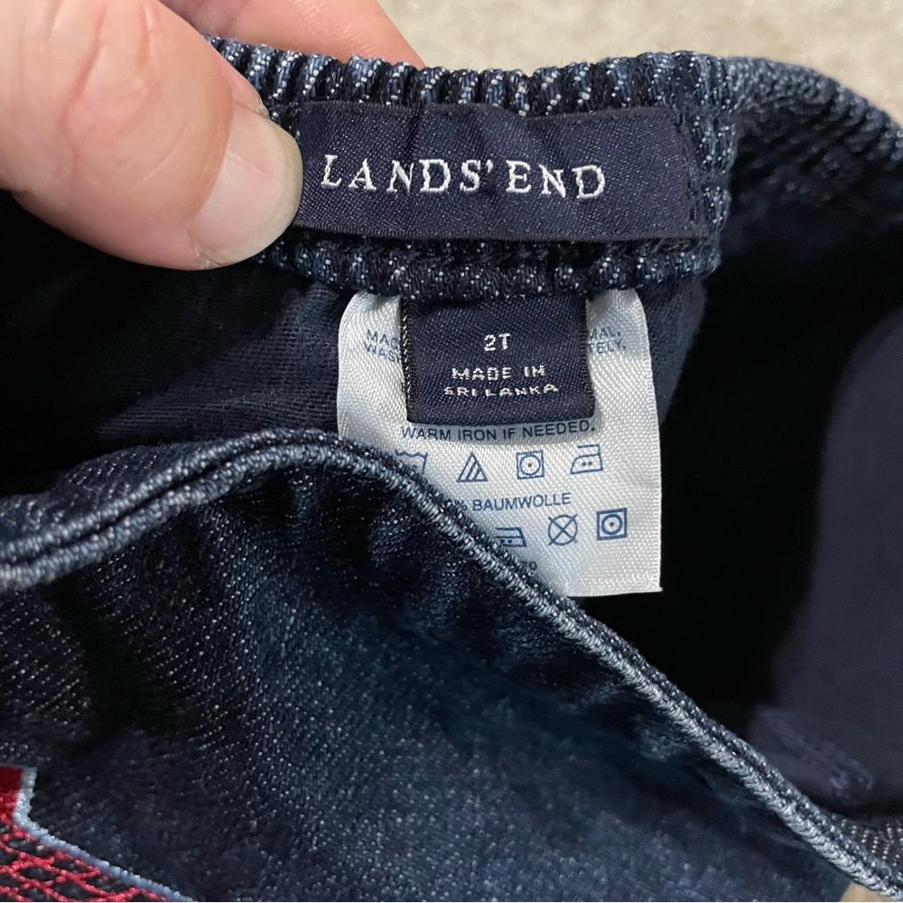 Lands End Girls Denim Embroidered Skirt 2T - Picture 4 of 5